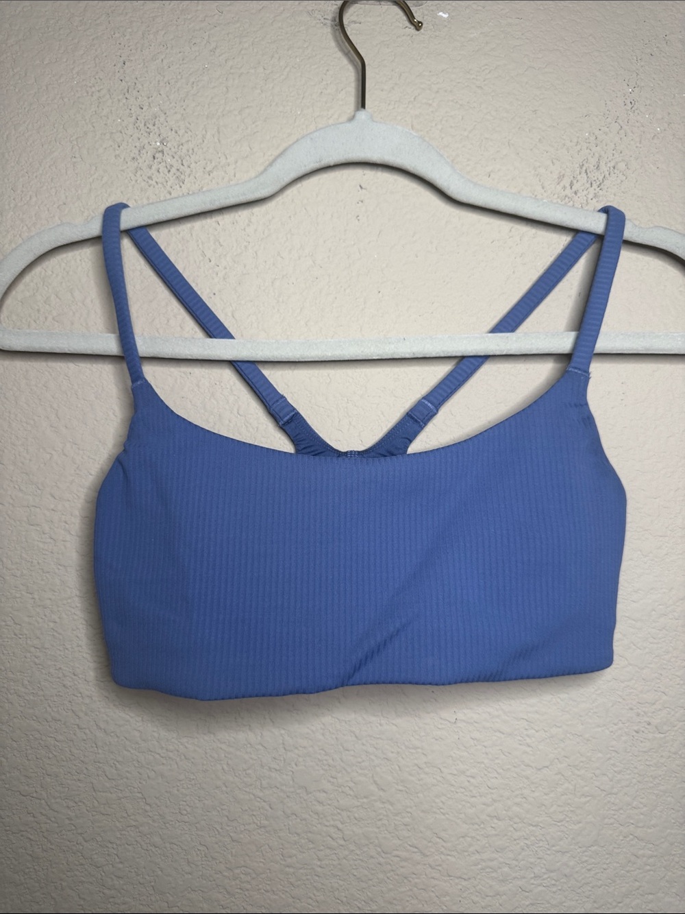 Lululemon Like a Cloud Ribbed Sports Bra Size 4 Periwinkle Blue